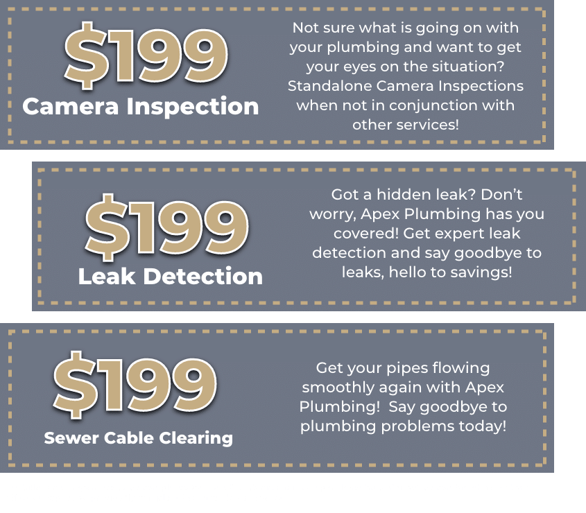 Apex Plumbing Special Offers