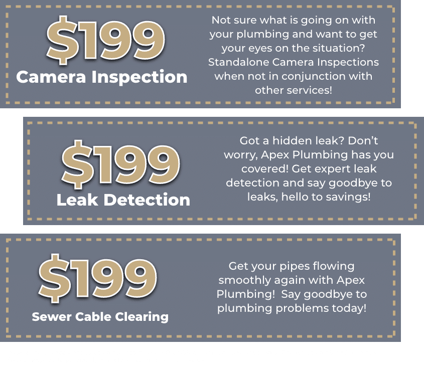 Apex Plumbing Special Offers